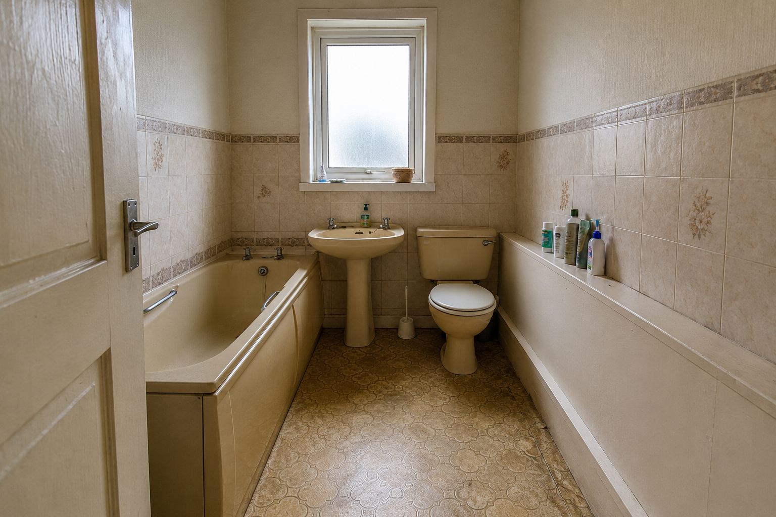 Example dated bathroom before renovation