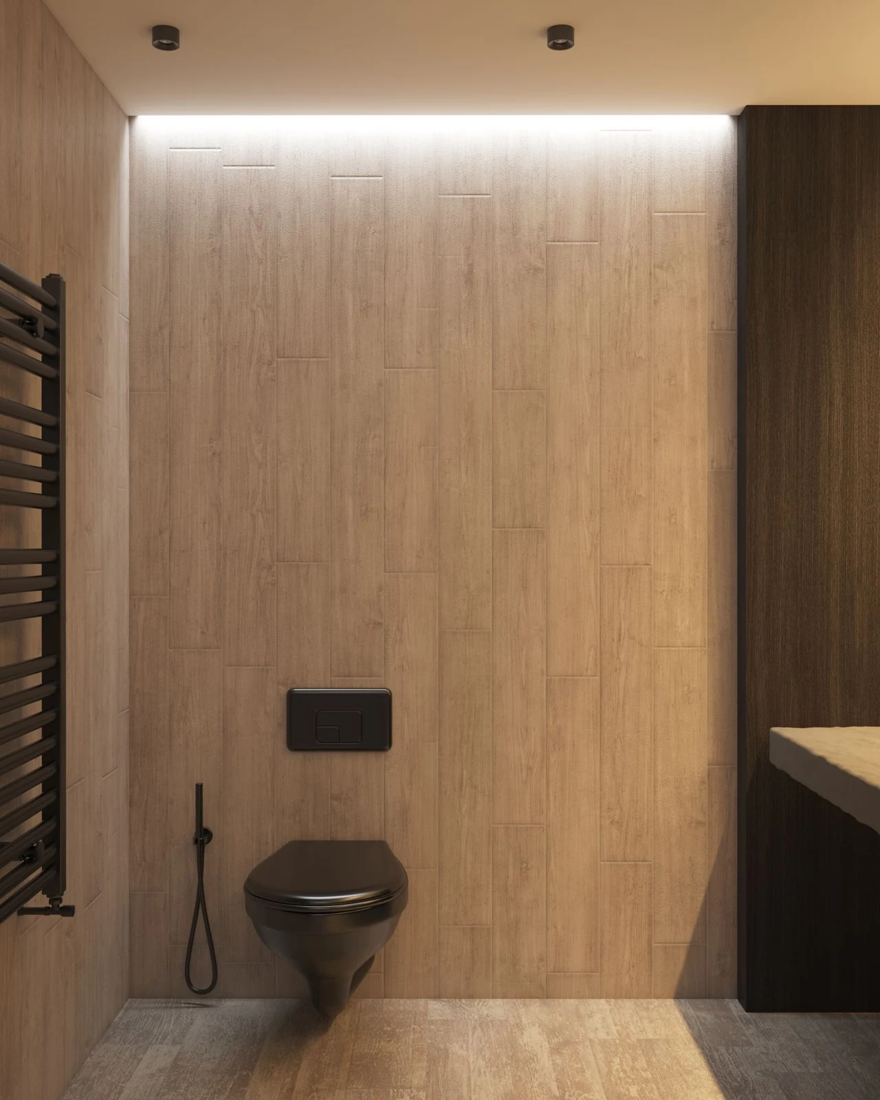 Bathroom layout and fittings