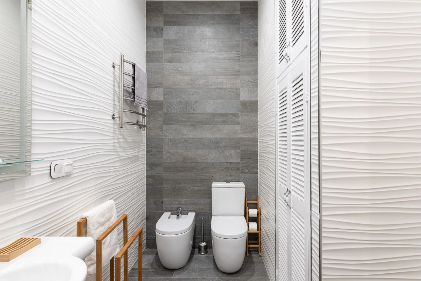 Stylish bathroom with elegant fixtures and contemporary design elements